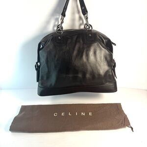 Celine Black Leather Accessory with Brown Dust Bag